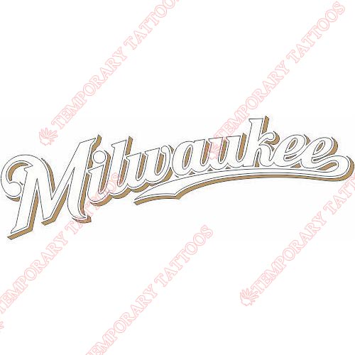 Milwaukee Brewers Customize Temporary Tattoos Stickers NO.1705